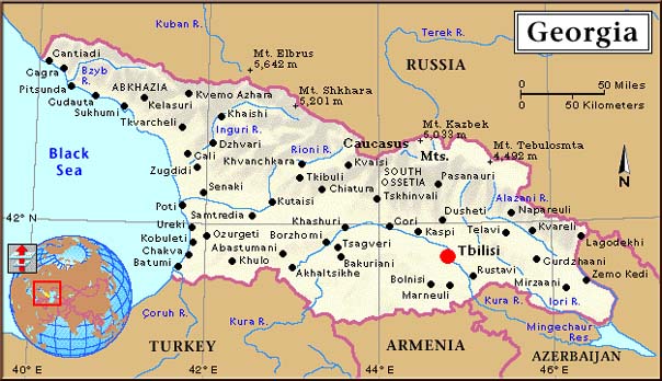 Landkarte von Georgien